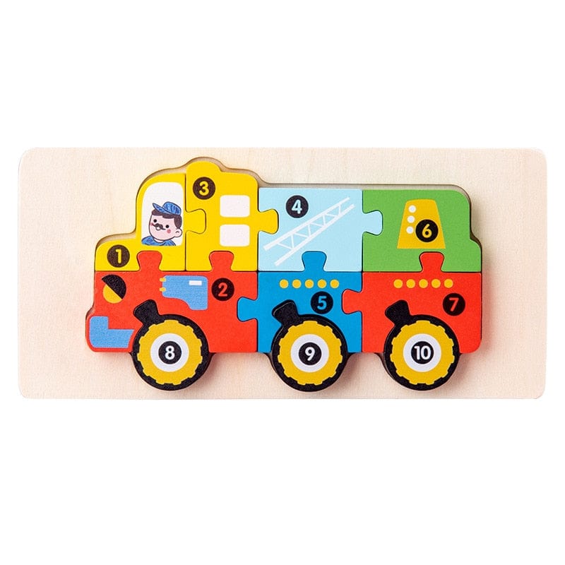 Wooden Toddler Puzzles for Kids Learning Toys for Toddlers 2 3 4 5 Years Old Top 3D Puzzle Educational Dinosaur Toy