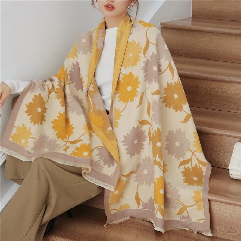 Fashion Luxury Scarf Winter Women Shawls Warm Blanket Wraps Female Foulard Bandana Thick Print Scarves New Neckerchief