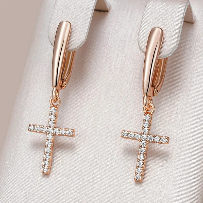 Faith Cross Drop Earring