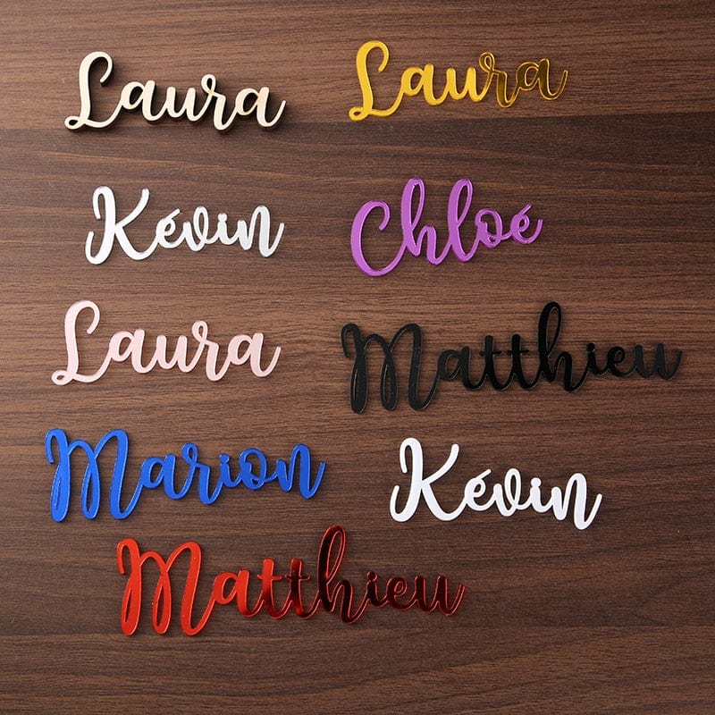 20Pcs Wood Personalized  Wedding Name Place Cards  Custom Laser Cut Names Place Setting Sign Dinner Party Place