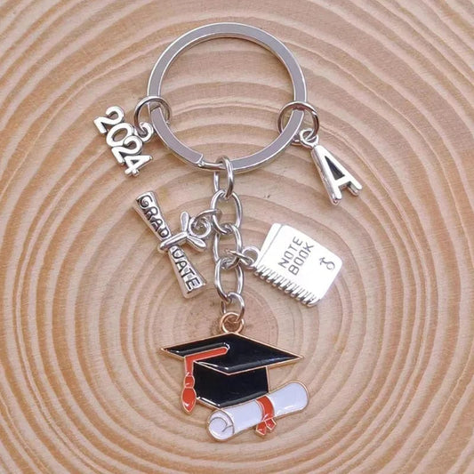 Cute Enamel Doctoral Hat Graduation Ceremony Keychain