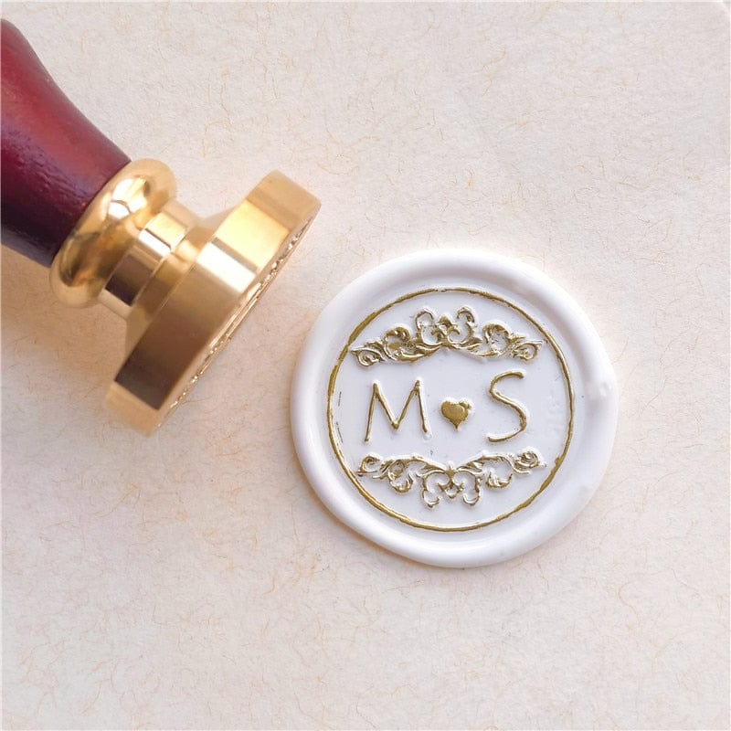 DIY customize double Name 2 initials personalized Letter stamp/Sealing Wax /wedding Wax Seal Stamp Custom invitations envelope