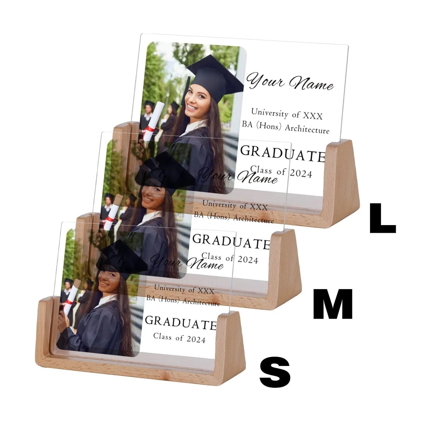 Custom Photo Text Acrylic Graduation Plaque