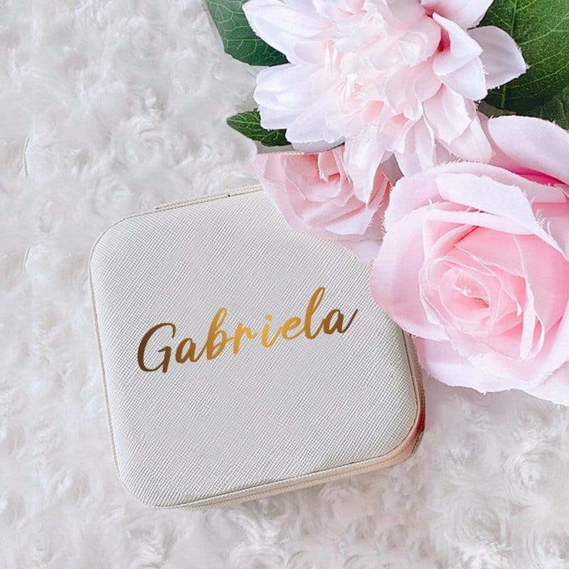 Travel jewelry box customized Mother’s Day gift bridesmaid gift birthday gift personalized Jewelry Case Jewelry Organizer Case