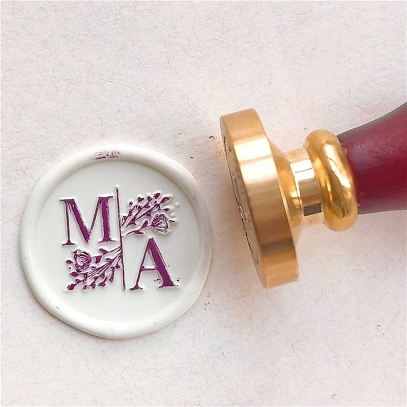 DIY customize double Name 2 initials personalized Letter stamp/Sealing Wax /wedding Wax Seal Stamp Custom invitations envelope