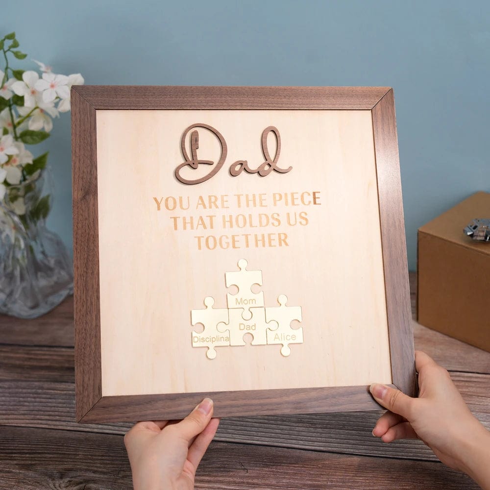 Custom Names Puzzle Wood Father's Day Gift