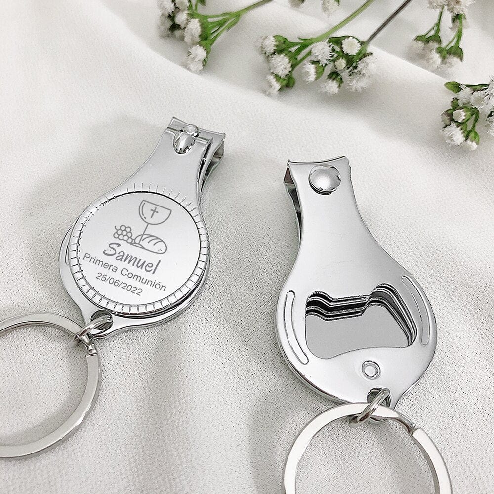 Personalized Baptism Favor Baby Christening Gift For Guests Nail Clipper Keychain Bottle Opener First Communion Souvenir