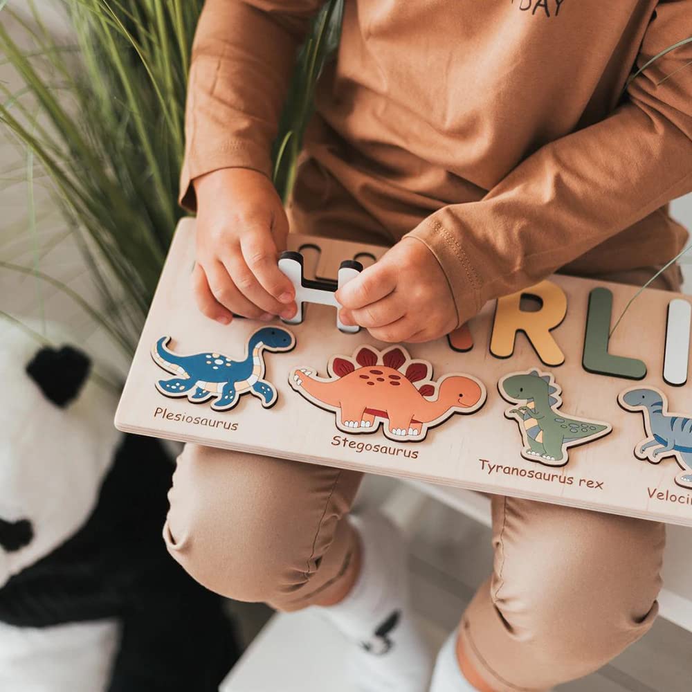 Personalized Wooden Name Puzzle Gifts For Kids Custom Name Baby Shower for Newborn Toddler Toys First Birthday Christmas