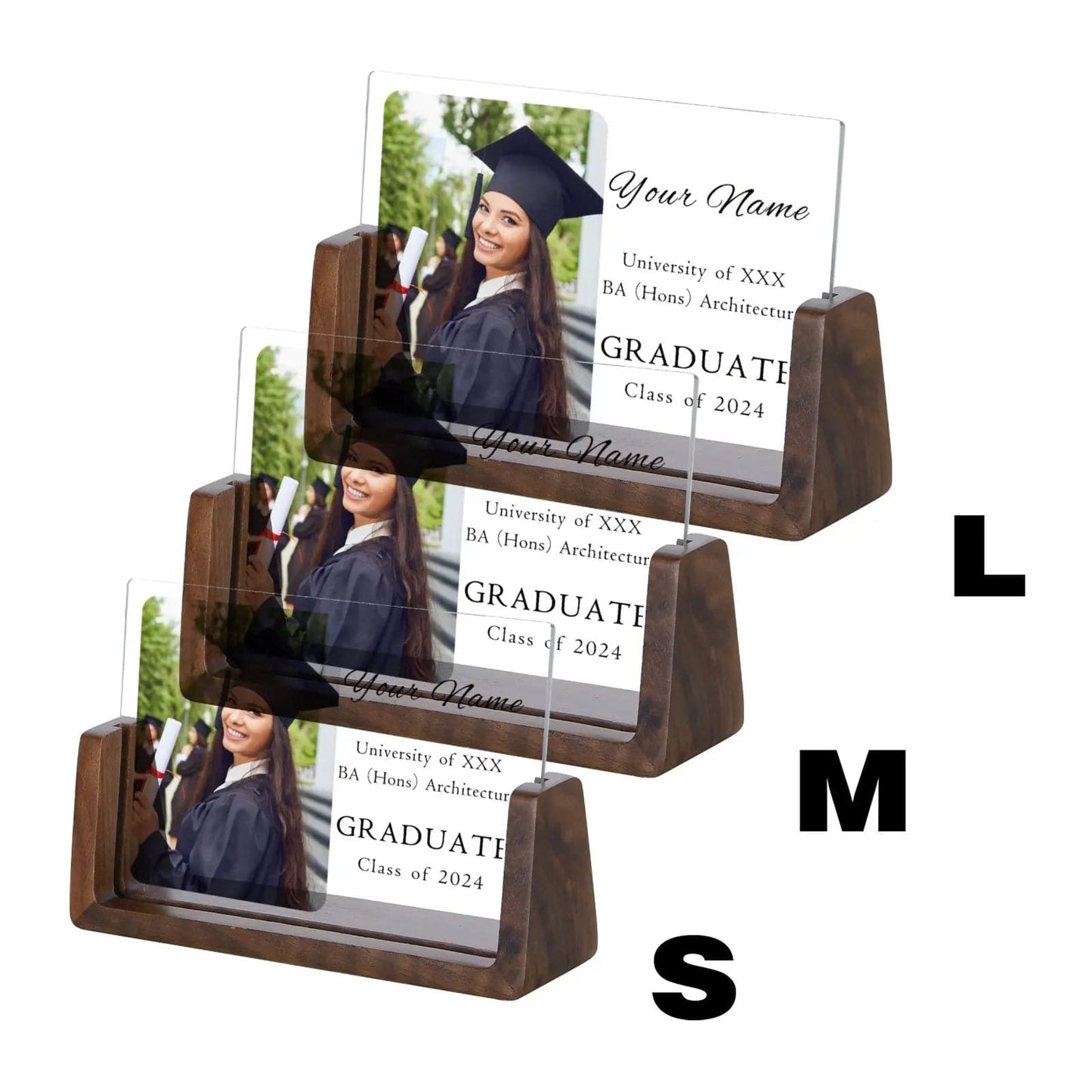 Custom Photo Text Acrylic Graduation Plaque