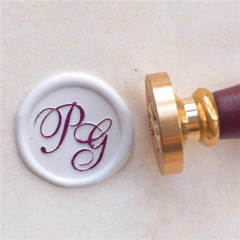 DIY customize double Name 2 initials personalized Letter stamp/Sealing Wax /wedding Wax Seal Stamp Custom invitations envelope