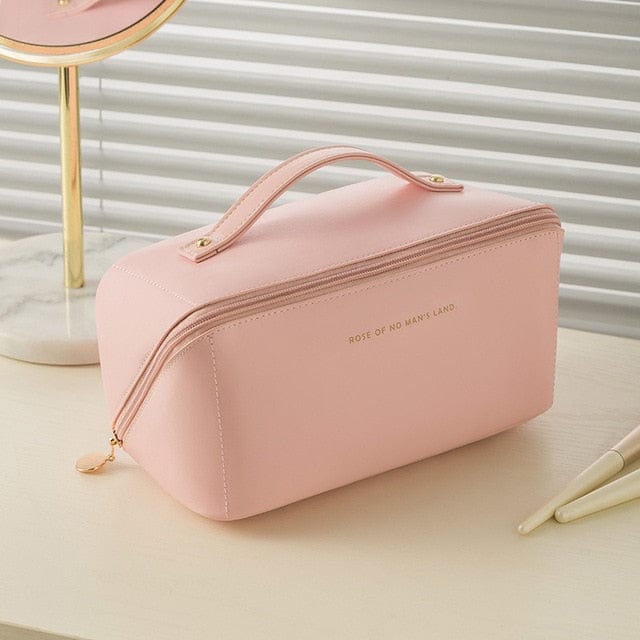 Large-Capacity Travel Cosmetic Bag Portable PU Makeup Pouch Women Waterproof Bathroom Washbag Multifunctional Toiletry Kit