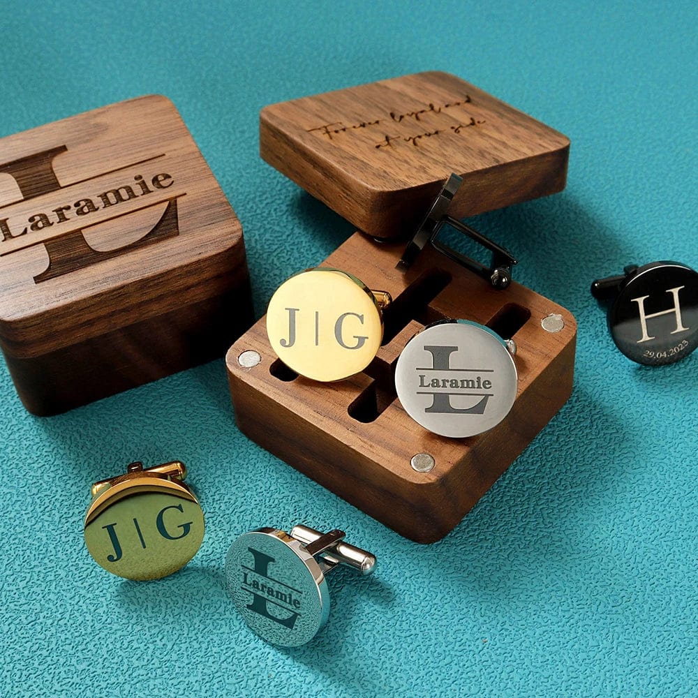 Custom Text Wedding Cufflinks