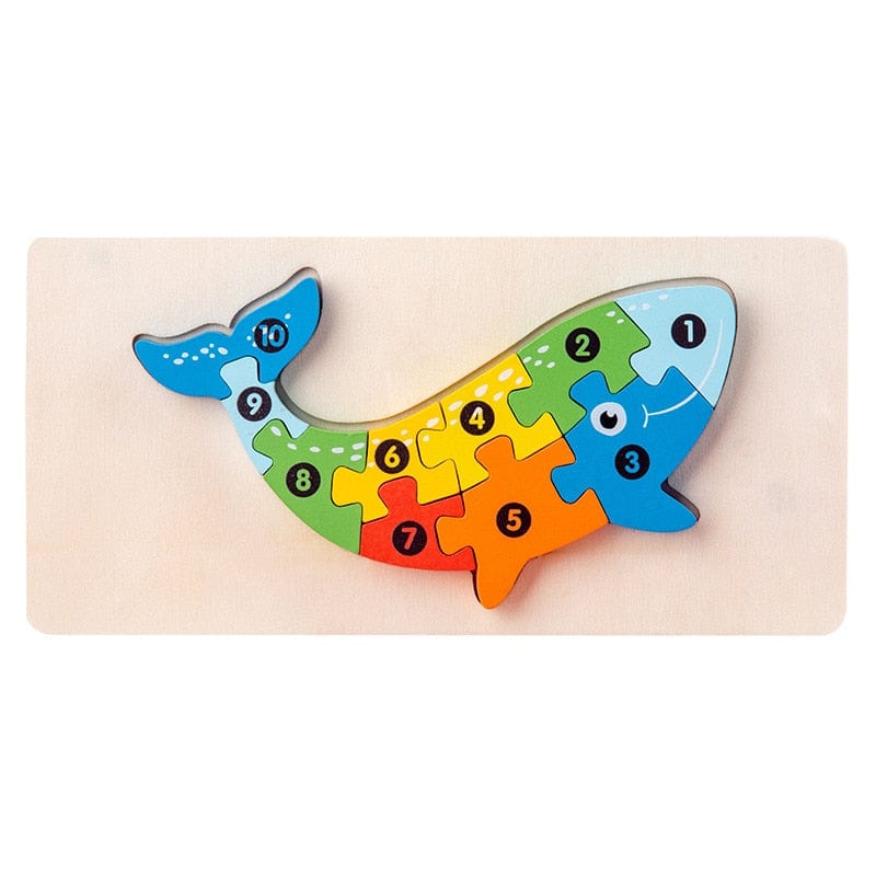 Wooden Toddler Puzzles for Kids Learning Toys for Toddlers 2 3 4 5 Years Old Top 3D Puzzle Educational Dinosaur Toy