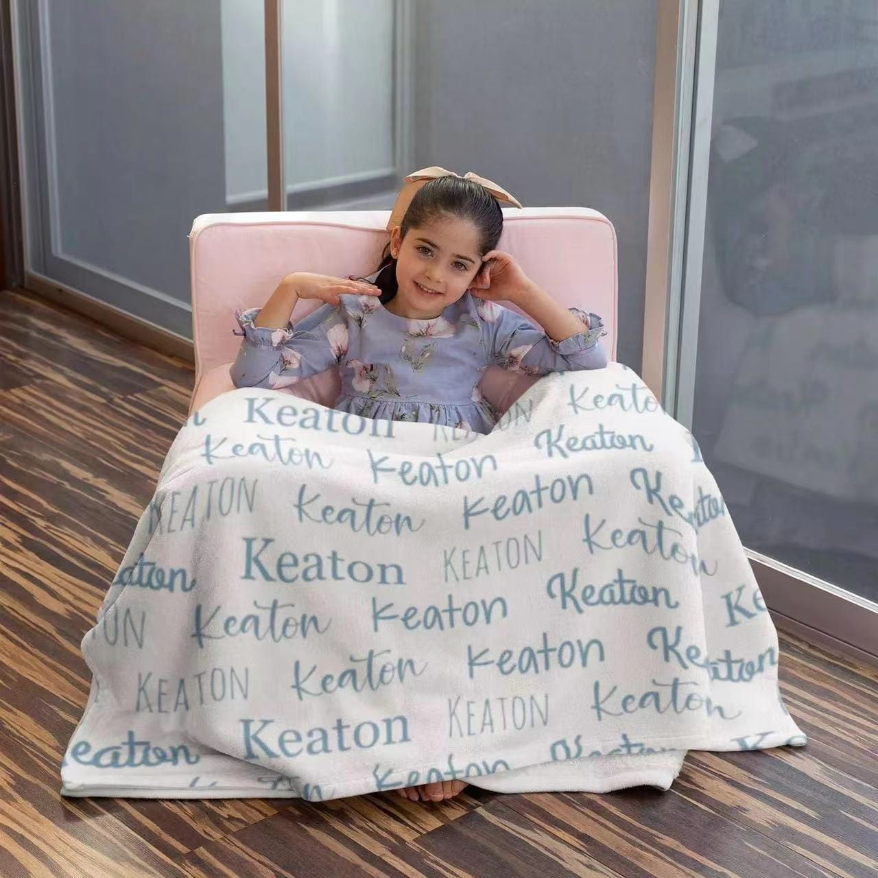 Customized Name Unisex All Ages Flannel Soft Blanket