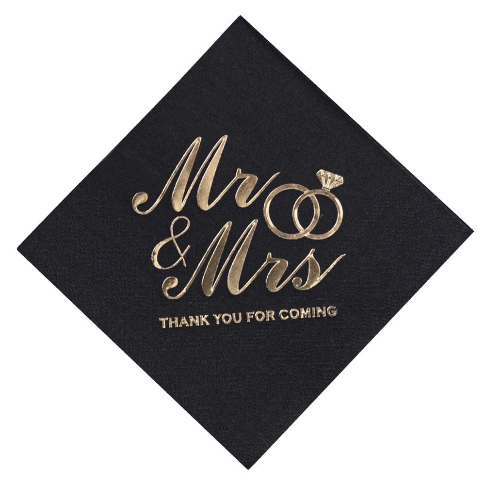 Custom Mr&Mrs Wedding Paper Napkins