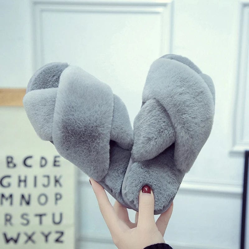 Bridal Party Fluffy Open-Toed Slippers