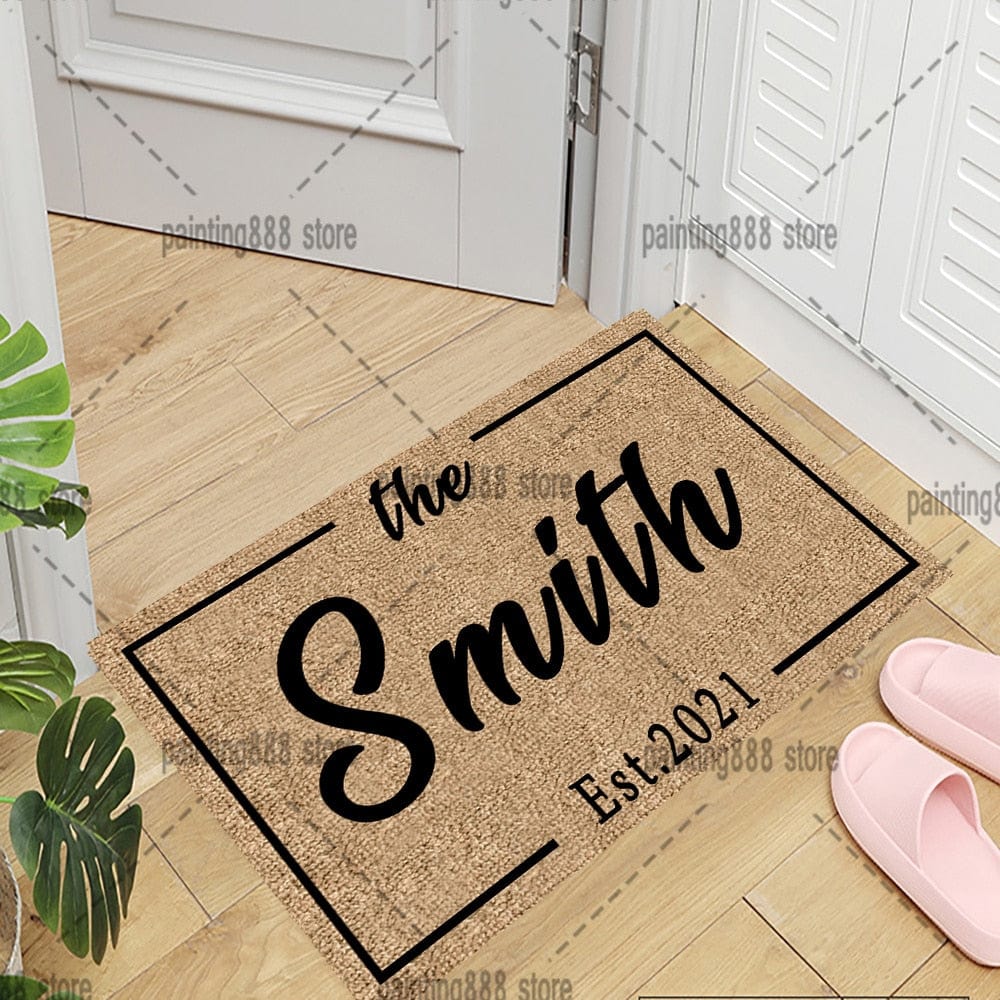 Personalized Front Door Mat Custom Doormat Home Decoration Carpet Entrance Personalised Doormat With Name Rug Housewarming Gift