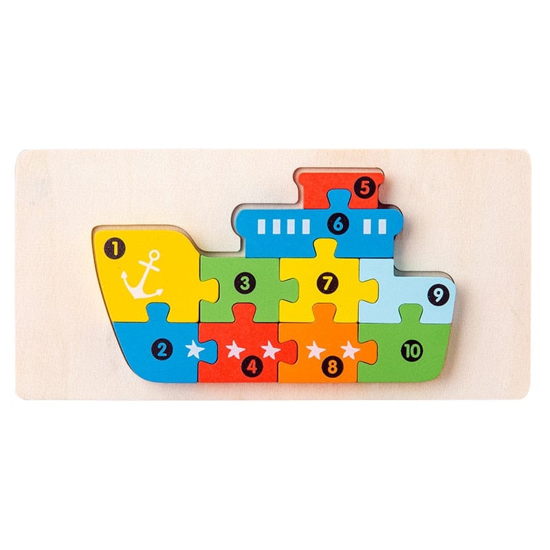 Wooden Toddler Puzzles for Kids Learning Toys for Toddlers 2 3 4 5 Years Old Top 3D Puzzle Educational Dinosaur Toy