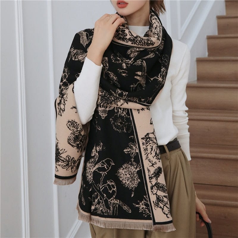 Fashion Luxury Scarf Winter Women Shawls Warm Blanket Wraps Female Foulard Bandana Thick Print Scarves New Neckerchief