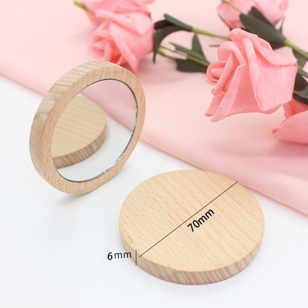 Personalized Makeup mirror Wooden mirror customized Bridesmaid gift Wedding Decor Wooden comb cosmetic Bride Souvenir