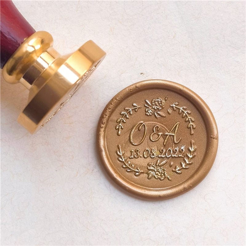 DIY customize double Name 2 initials personalized Letter stamp/Sealing Wax /wedding Wax Seal Stamp Custom invitations envelope