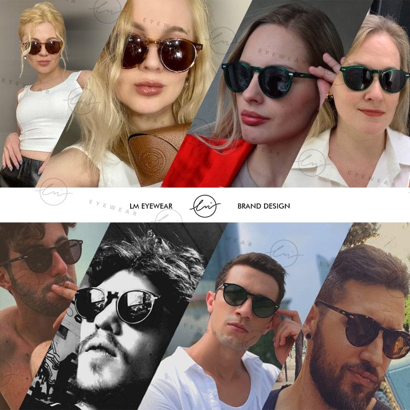 Classic Round Polarized Sunglasses Women Men Tea Lens Outoor Driving Shades Vintage Sun Glasses Unisex UV400