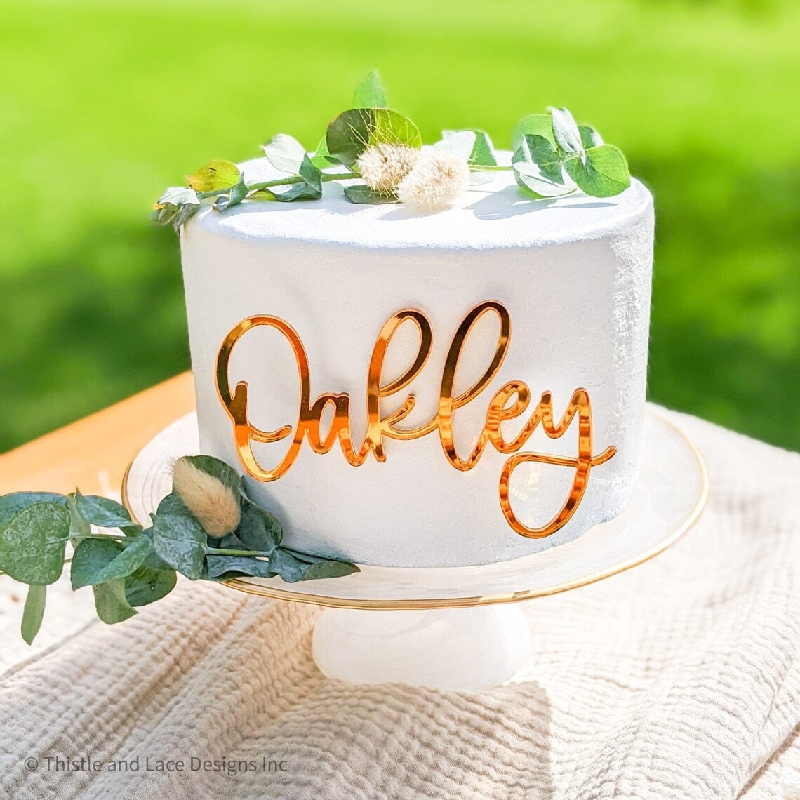 Custom Cake Topper Mirror Letter Cake Decor