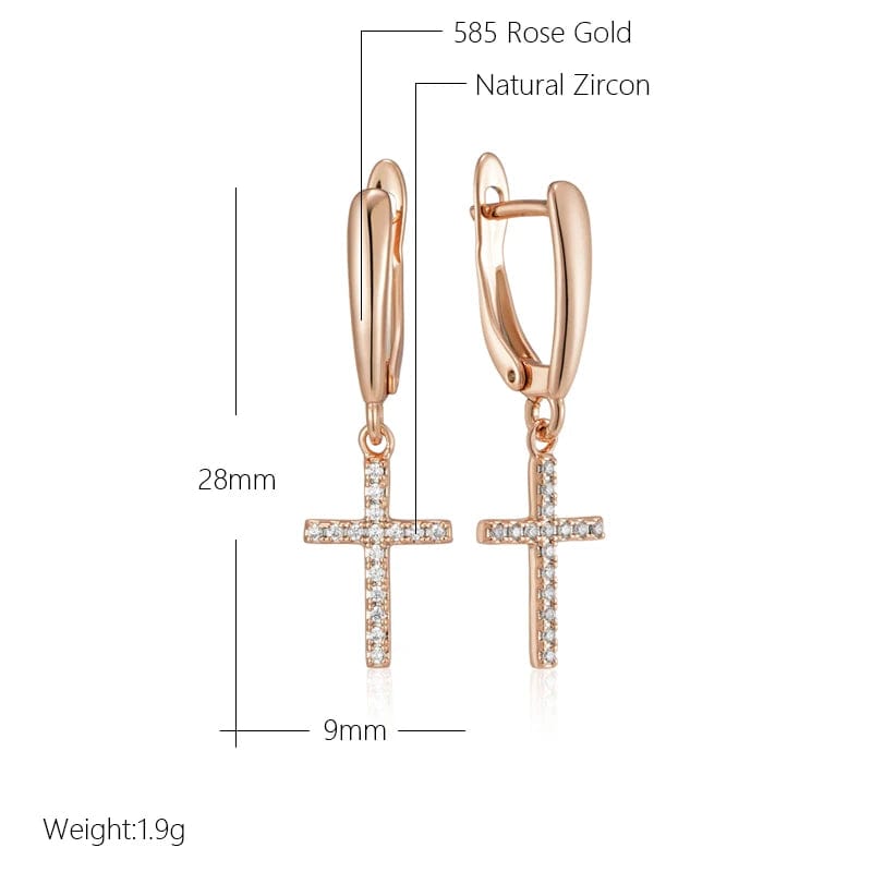 Faith Cross Drop Earring