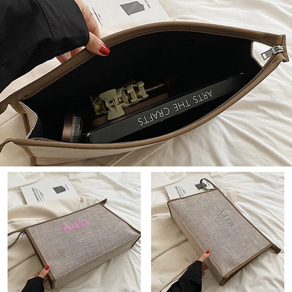 Personalized Embroidery Clutch Bags Large Capacity for Women Envelope Pouch