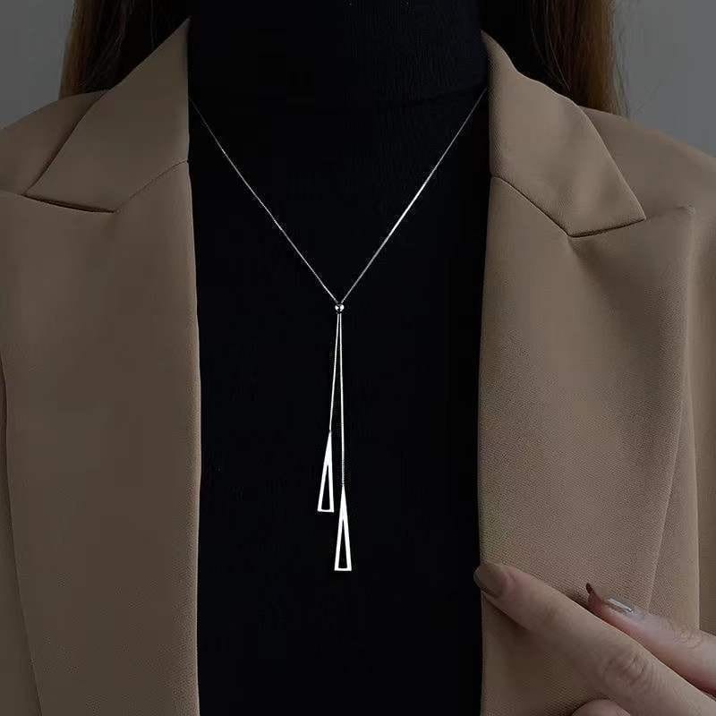 Geometric Sweater Box Chain Female  Long Necklace For Women Adjustable Fine Jewelry Wedding Party Birthday Gift