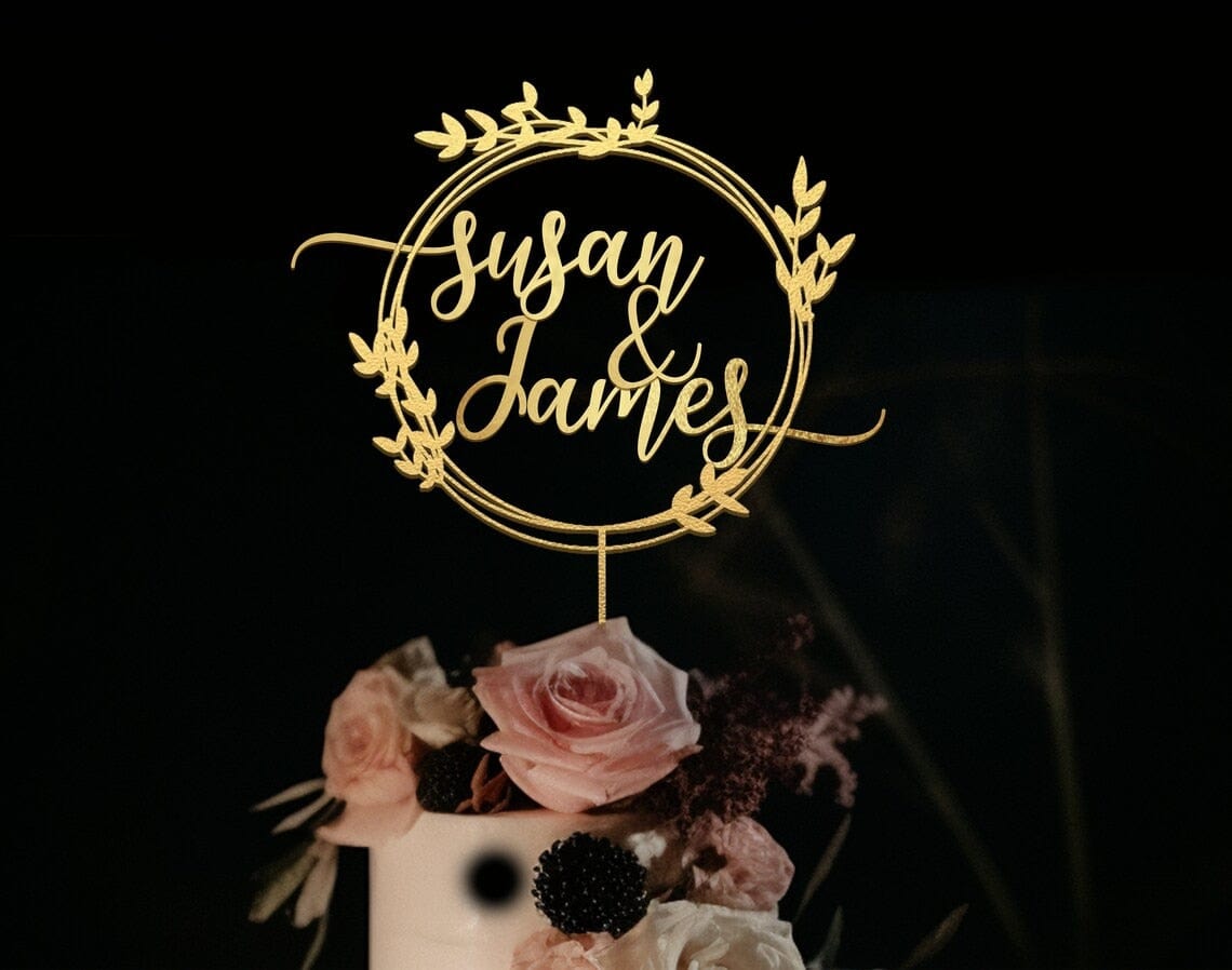 Custom Cake Topper Mirror Letter Cake Decor