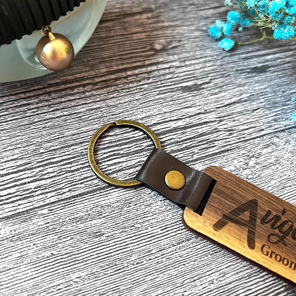 Personalized Wooden Keychain