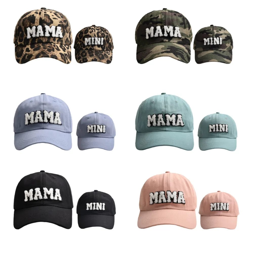 Women Mama and Kids Baseball Cap Set