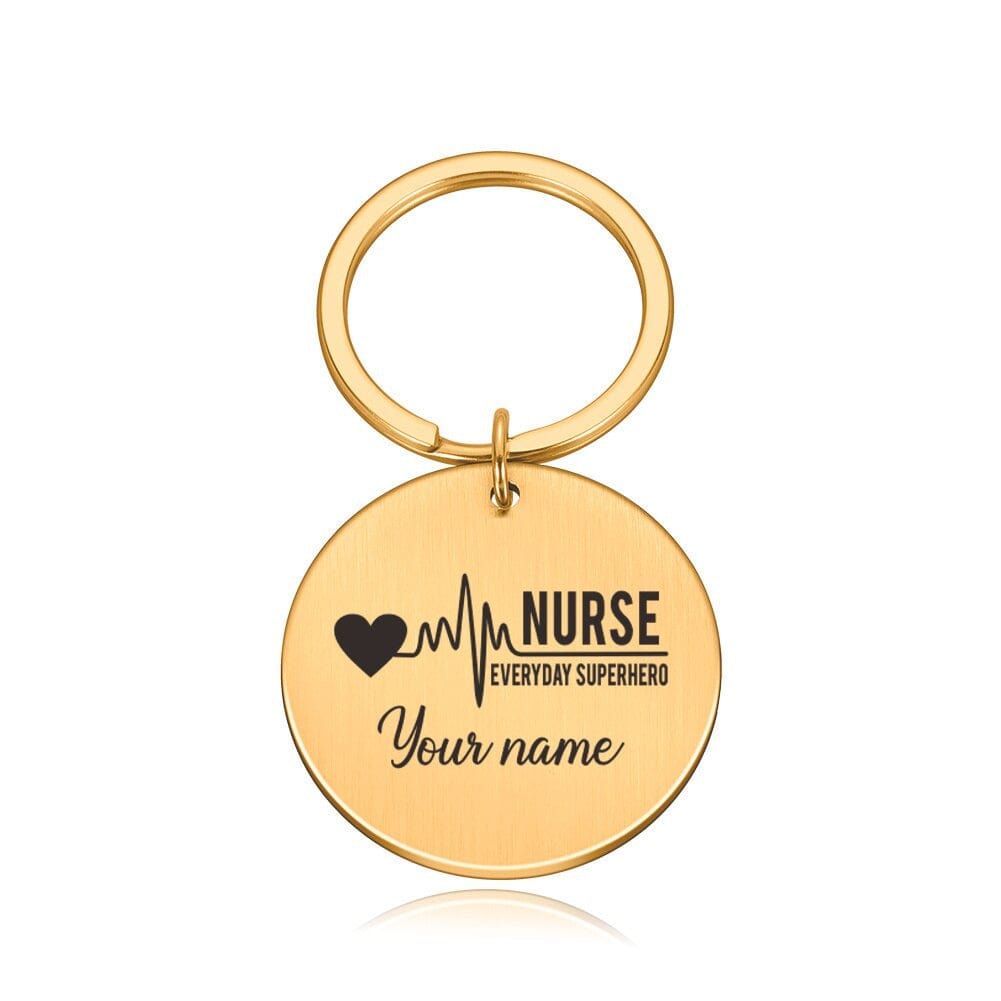 Custom Name Nurse Keychain