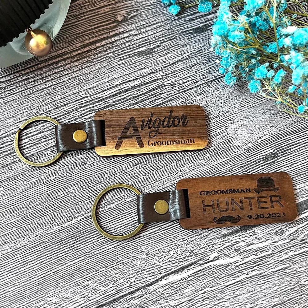 Personalized Wooden Keychain