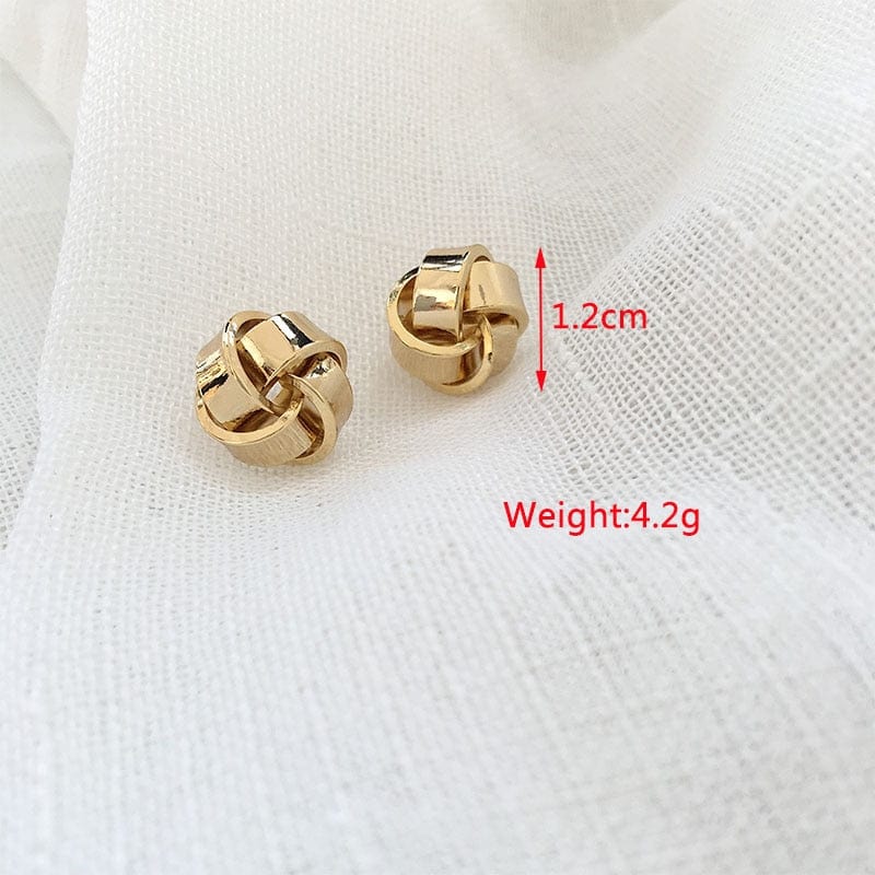 Gold Color Metal Drop Earrings Irregular Hollow Heart Earrings Twisted Geometric Earrings for Women