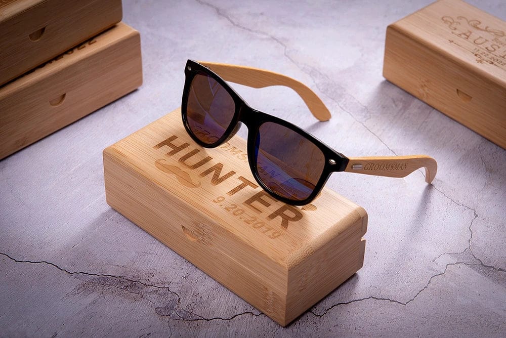 Personalized  Engraved Wooden Sunglasses Gift