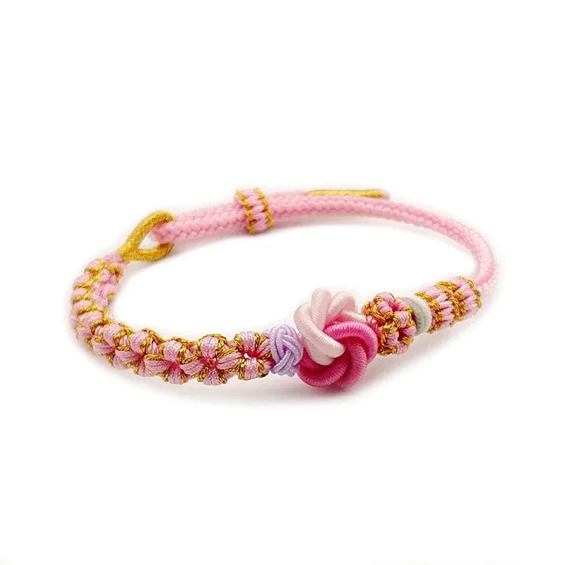 Women Flower Thread Hand-knitted Rope Bracelet