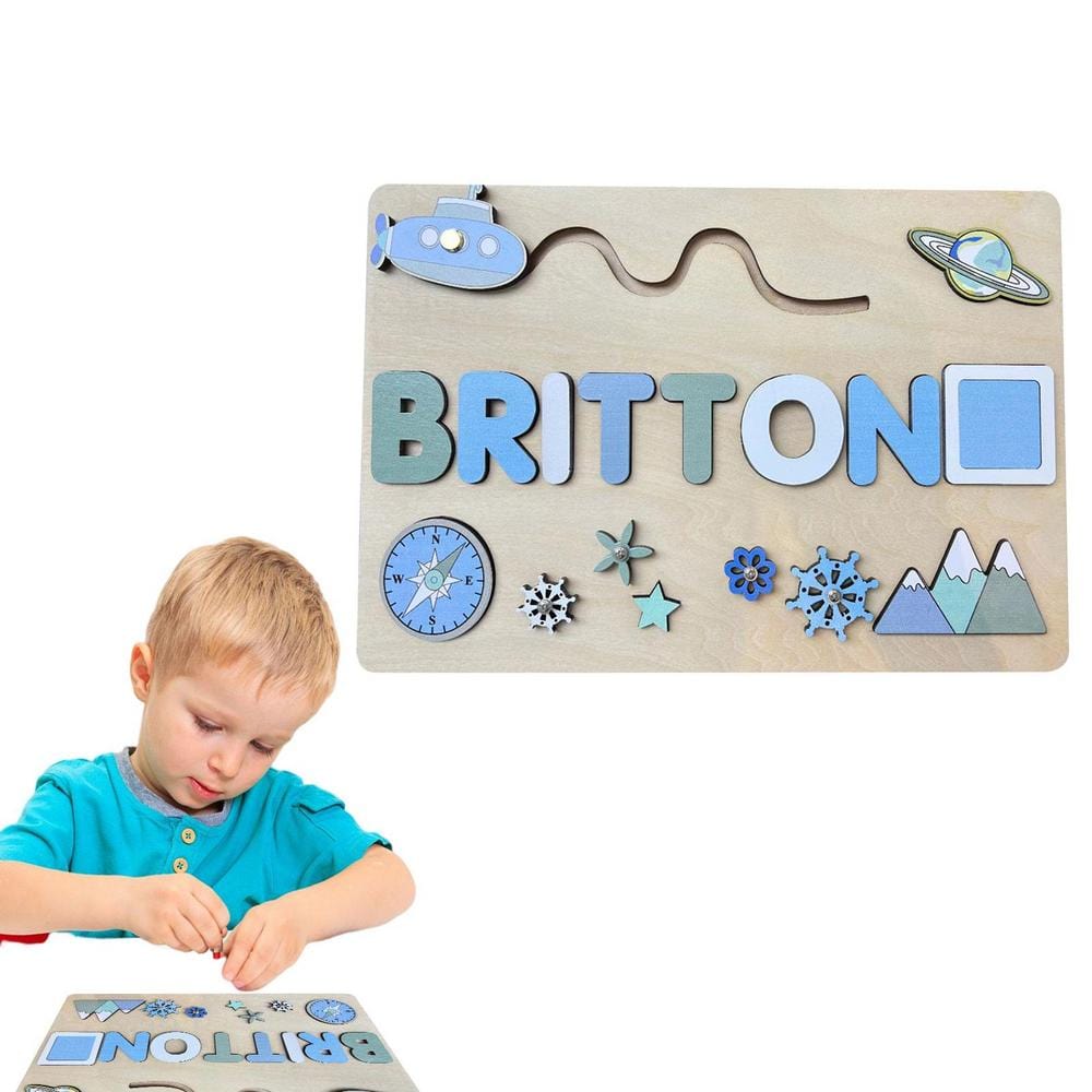 Personalized Custom First Name Wooden Puzzle Educational Toys For Toddlers Early Learning Gifts For Kids Baby Toy Boy & Girl Gift