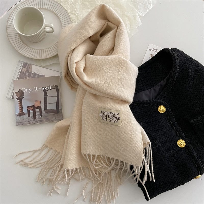 Fashion Solid Warm Scarf New Design Pashmina Winter Double Side Diffrent Color Shawl Wraps Bufanda with Tassel Blanket