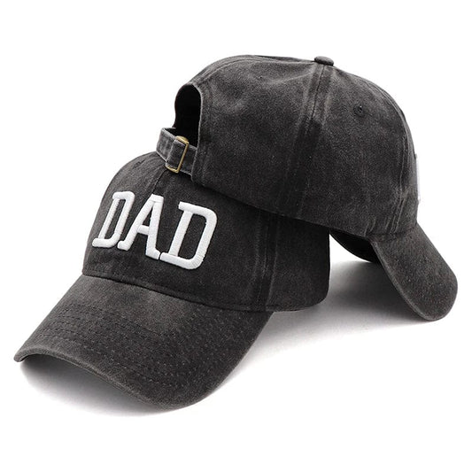 Mom Dad Hat Embroidered Adjustable Outdoor Black Baseball Cap