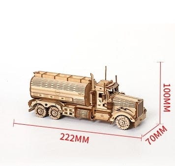 Wooden Puzzles Toys Army Jeep Model Montessori Toys Steam Train Model Building Kits for Kids Gift Home Decor