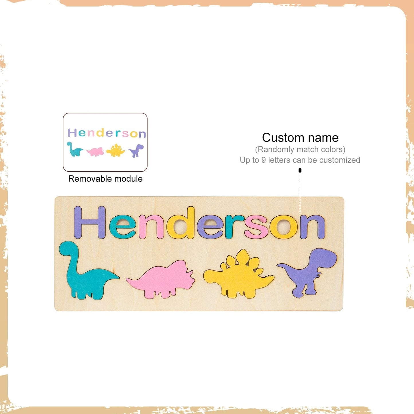 Personalized Wooden Name Puzzle Gifts For Kids Custom Name Baby Shower for Newborn Toddler Toys First Birthday Christmas