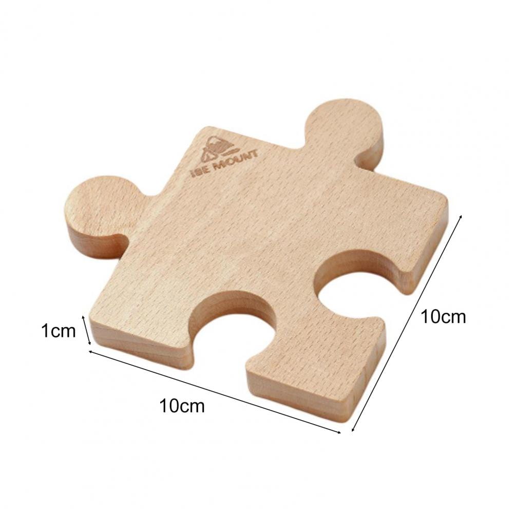 Walnut/Beech Cup Mat Jigsaw Puzzle Insulated Wood Cup Coaster Tea Coffee Cup Pad Placemats Decor Wood Coasters Kitchen Placemat