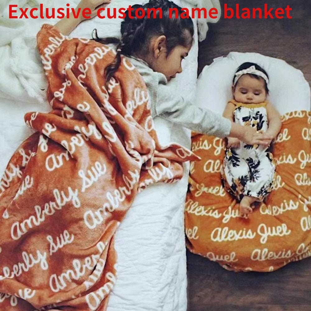 Customized Name Unisex All Ages Flannel Soft Blanket