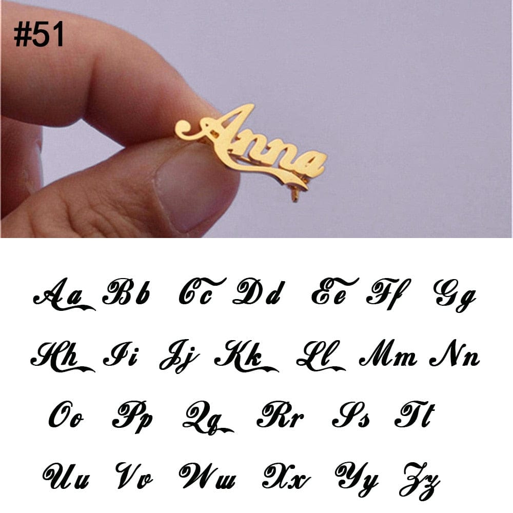 Custom Name Brooch for Women Men Personalized Stainless Steel Customized Logo Pins Nameplate Brooch Women Wedding Jewellery Gift