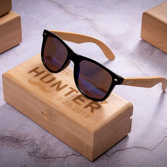 Personalized  Engraved Wooden Sunglasses Gift