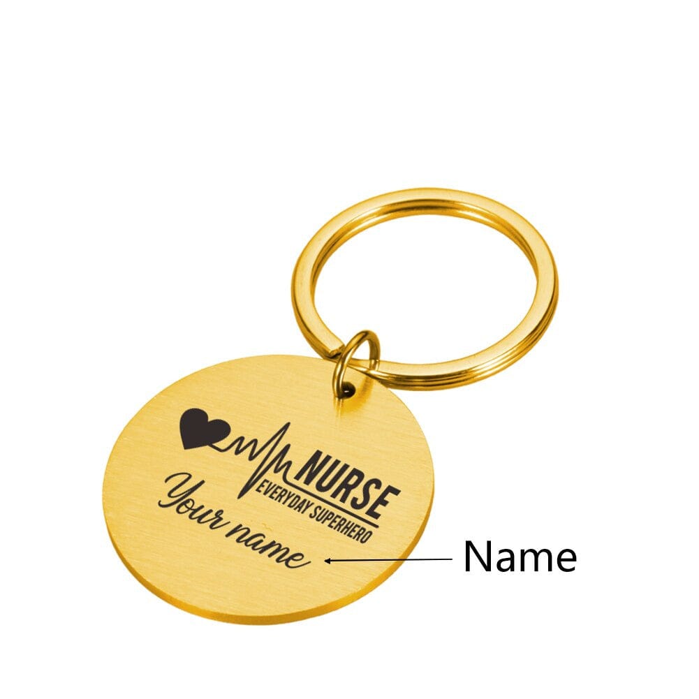 Custom Name Nurse Keychain