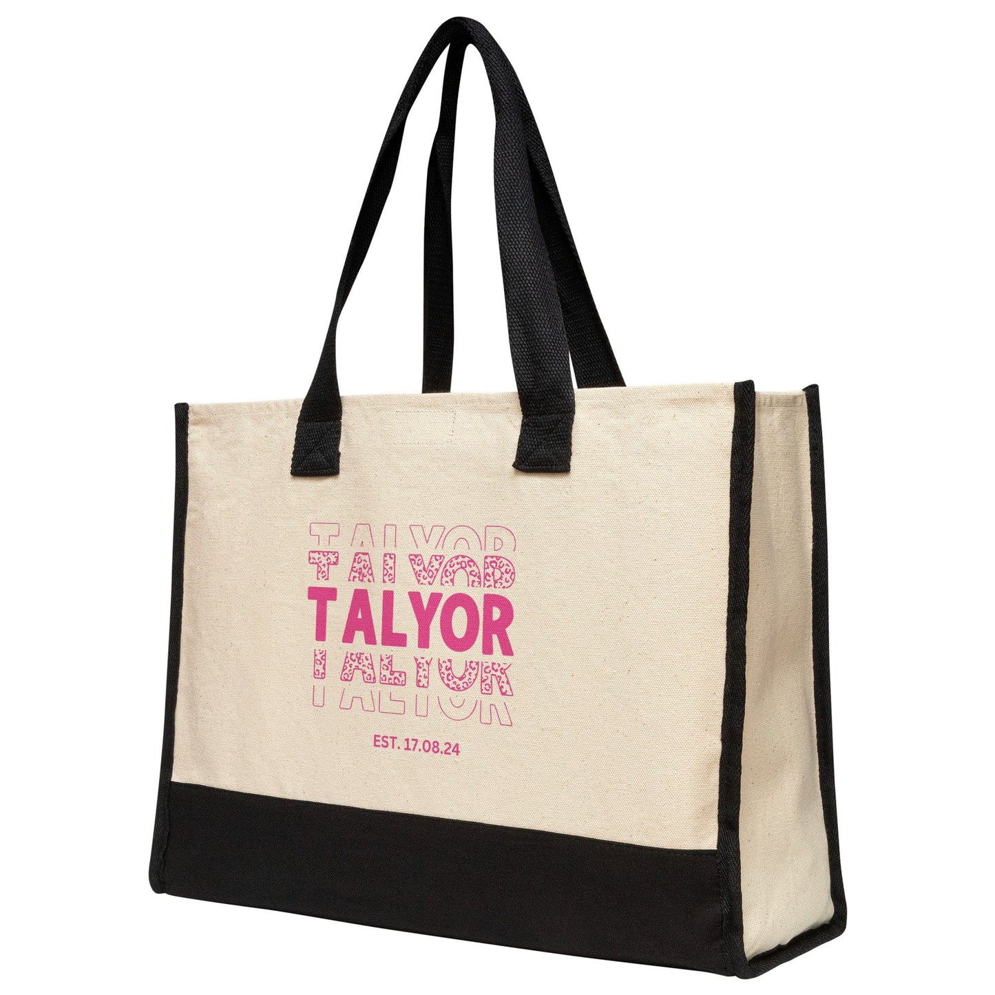 Custom Name Blushing Pink Tote Bag