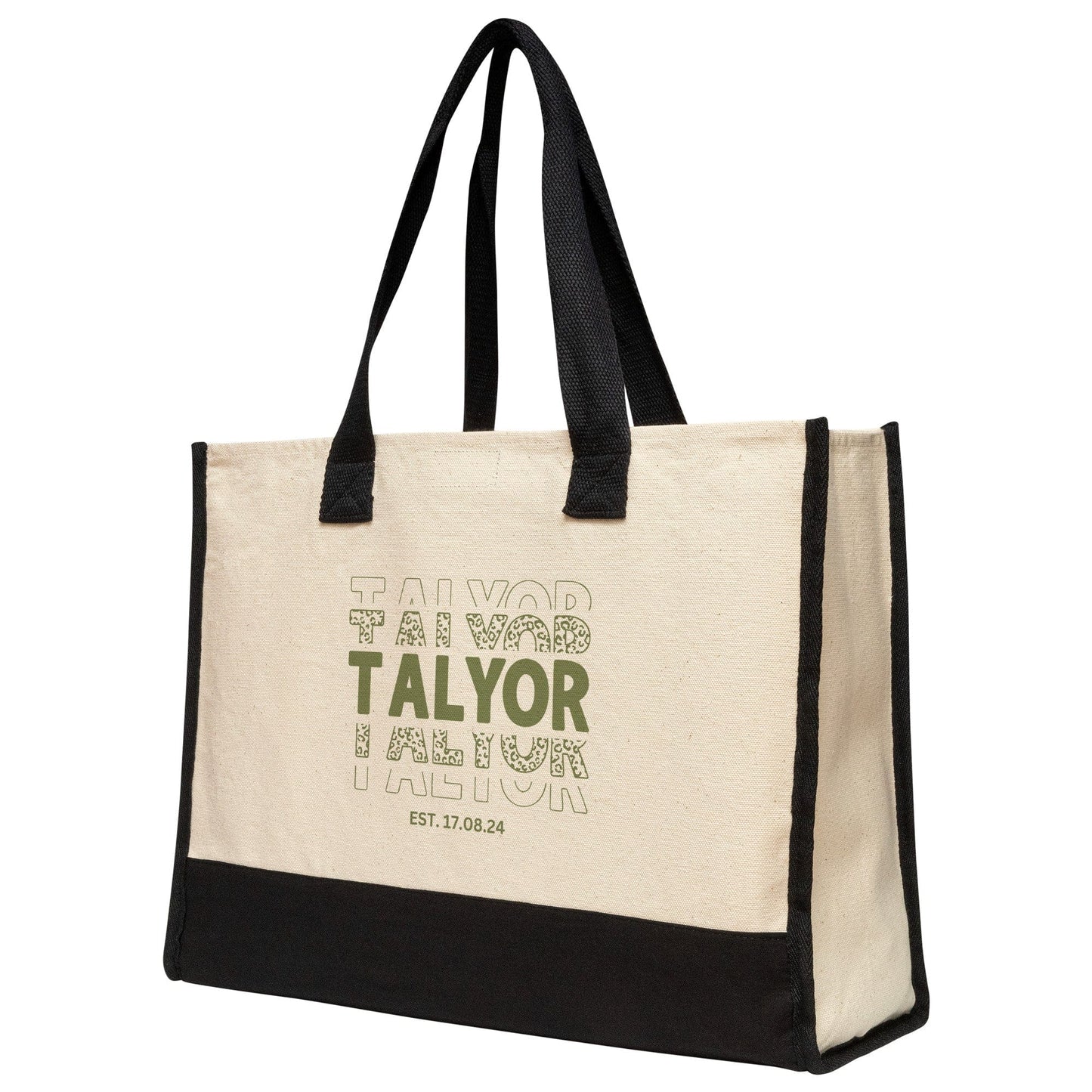 Custom Name Kiwi Green Tote Bag